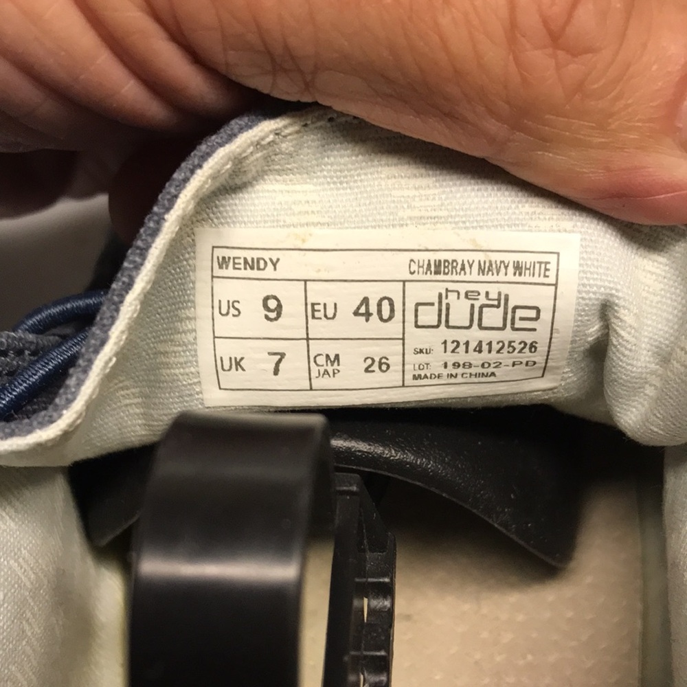 Hey Dude Wendy Chambray Navy White - Picture 5 of 8